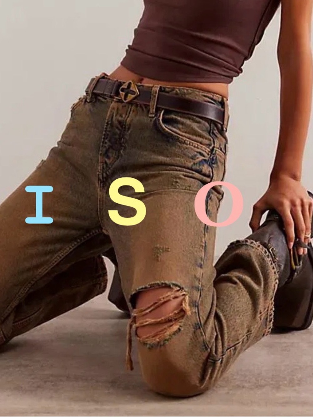 ISO We The Free Deep Trance Dropped Boyfriend Jeans Memphis Mud